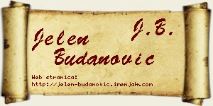 Jelen Budanović vizit kartica